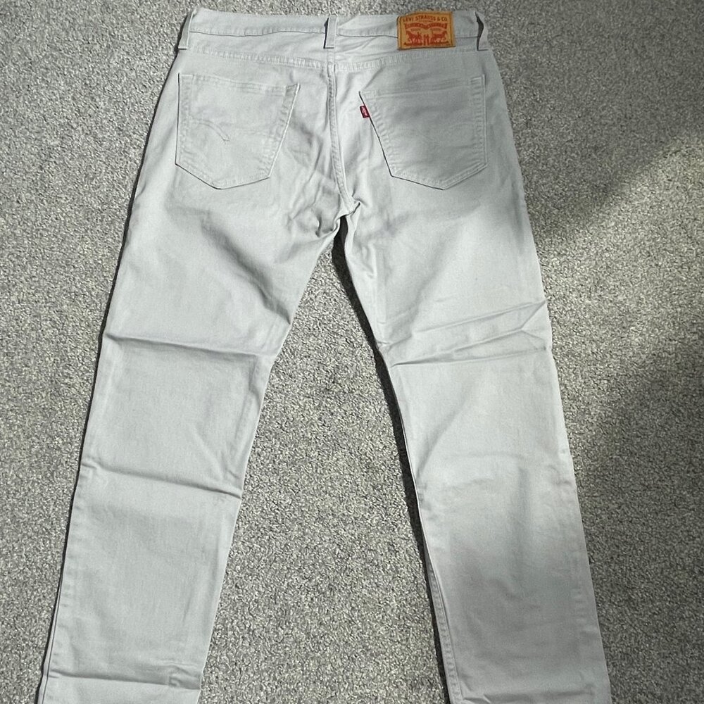 Levi's 502 Tapered Pants, Light Gray, Men's Size 33x30 - Picture 5 of 7